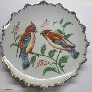 Decorative Plate with Bird Design